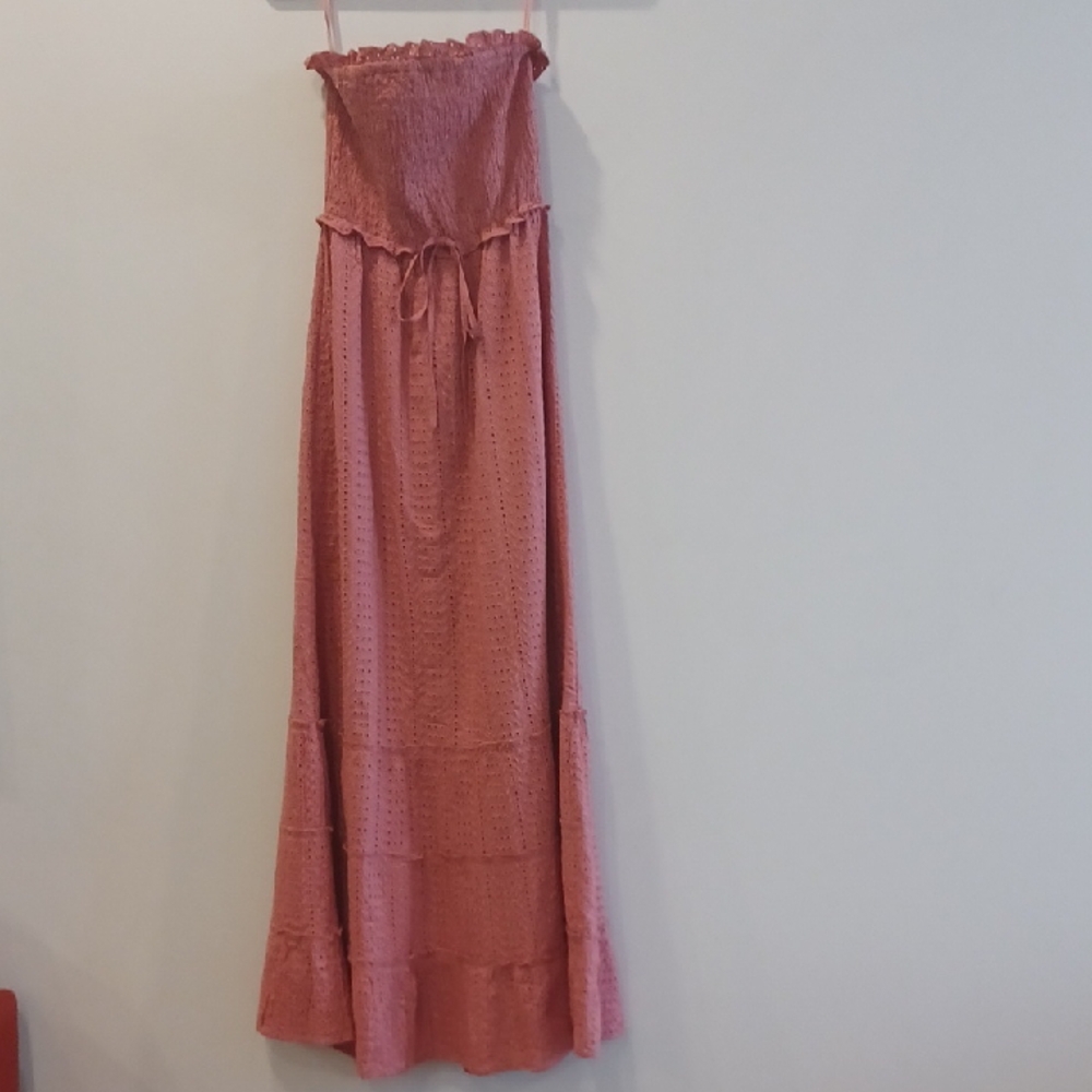 Jessica Simpson Pink Smocked Rayon Top